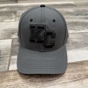 KC Kansas City Gray Embroidered Baseball Cap  Adjustable Strap One Size KC Hat‎